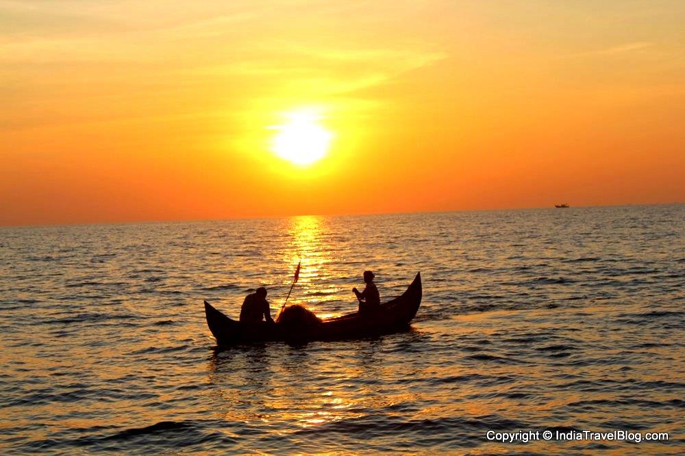 Sunset in Kuzhupilly Beach