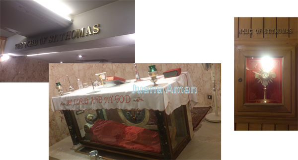 Inside the Tomb chapel of St. Thomas the Apostle