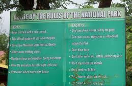 Rules displayed in Pench National Park