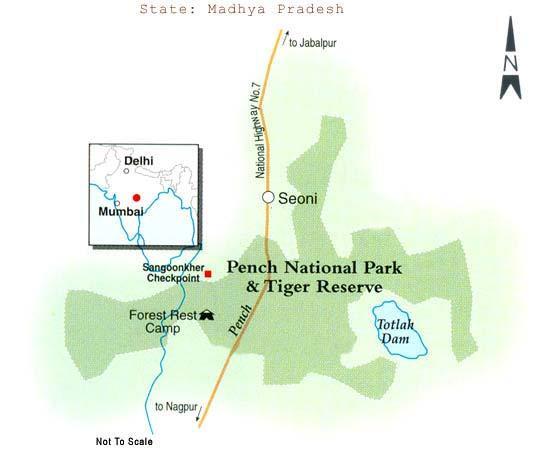 Map of Pench National Park