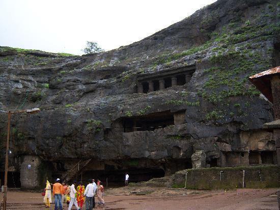 Huge rock caves in Lonavala