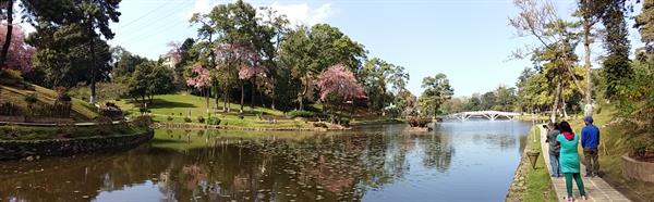 Beautiful panoramic view from Wards Lake in Shillong