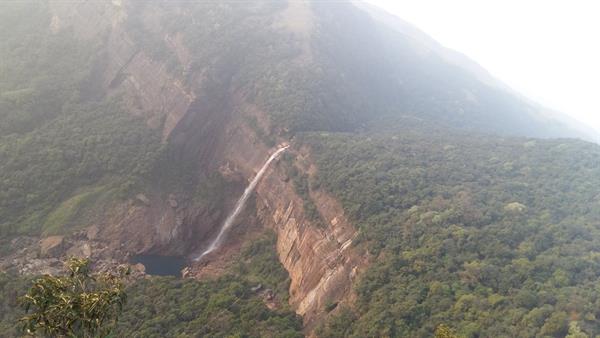 View of Nohkalikai falls