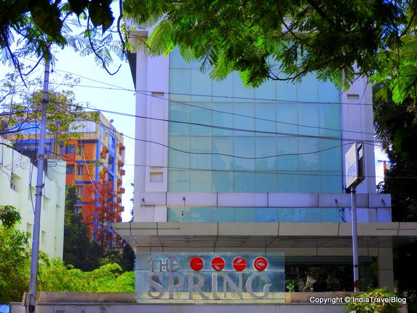 The outer view of Spring Hotel in Chennai