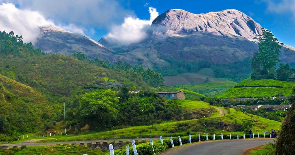 Hills around Anamudi from Munnar Hill station