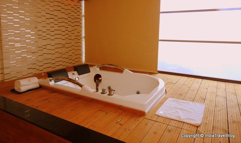 Bubble bath in Jacuzzi