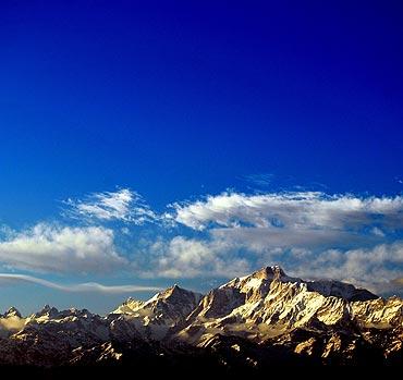 A view of the Himalayas in Chopta 
