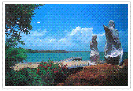 The view of the Dona Paula Beach in Goa