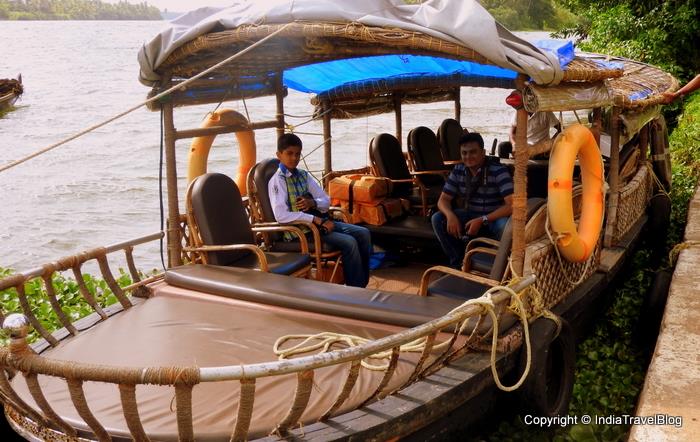 Boat ride to  the resort
